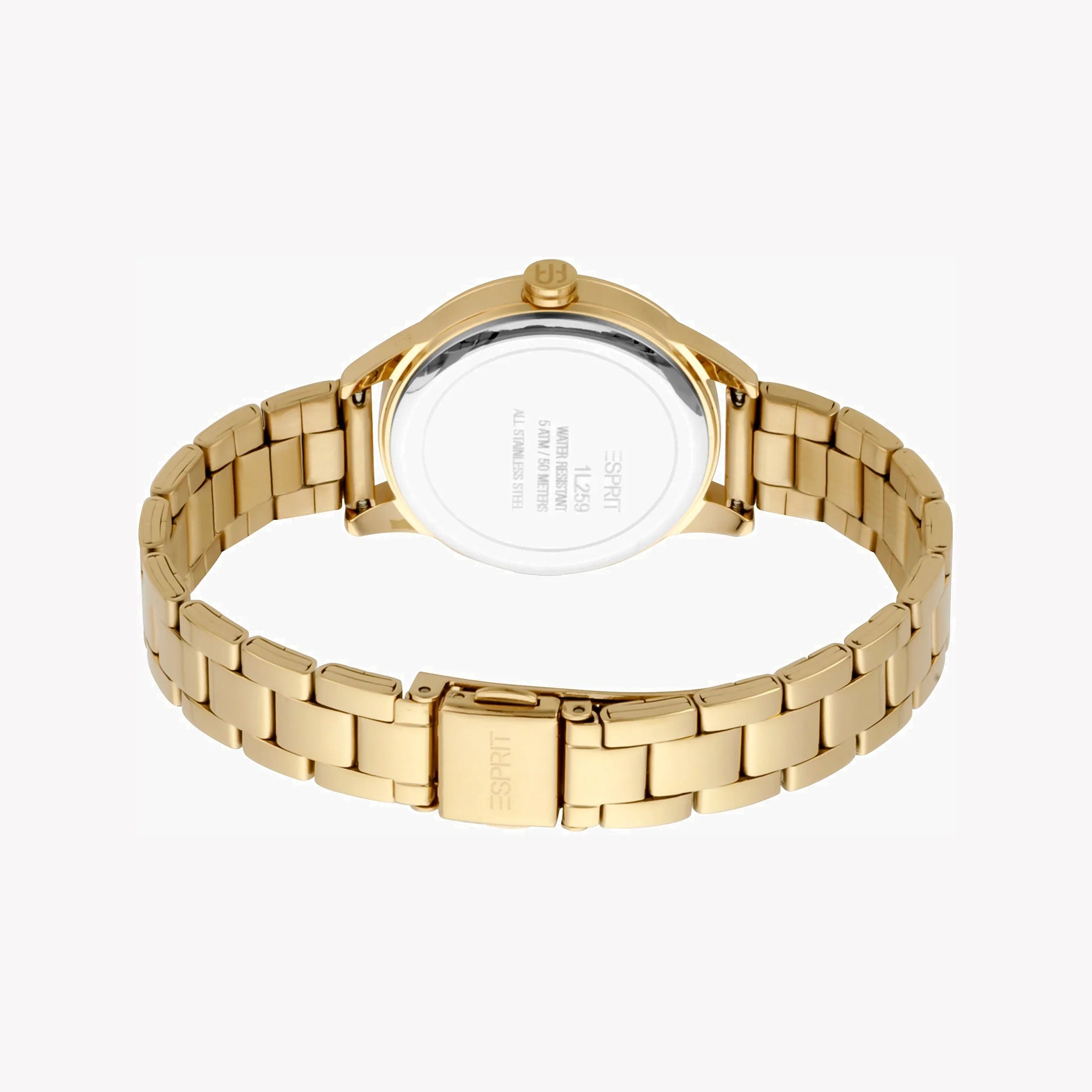Esprit Women's Gold Stainless Steel Watch, Silver Dial | ES1L006M0035-2
