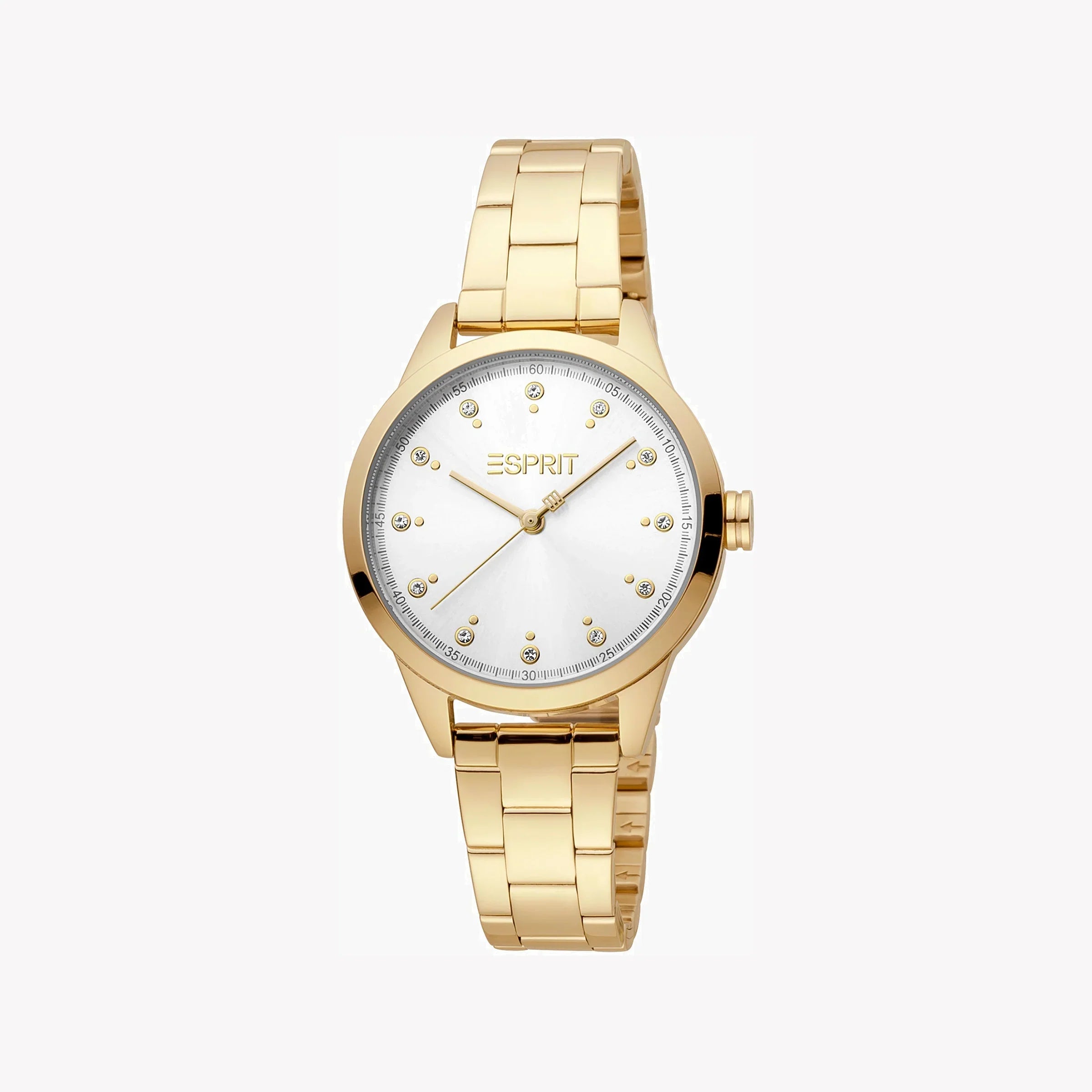 Esprit Women's Gold Stainless Steel Watch, Silver Dial | ES1L006M0035-0