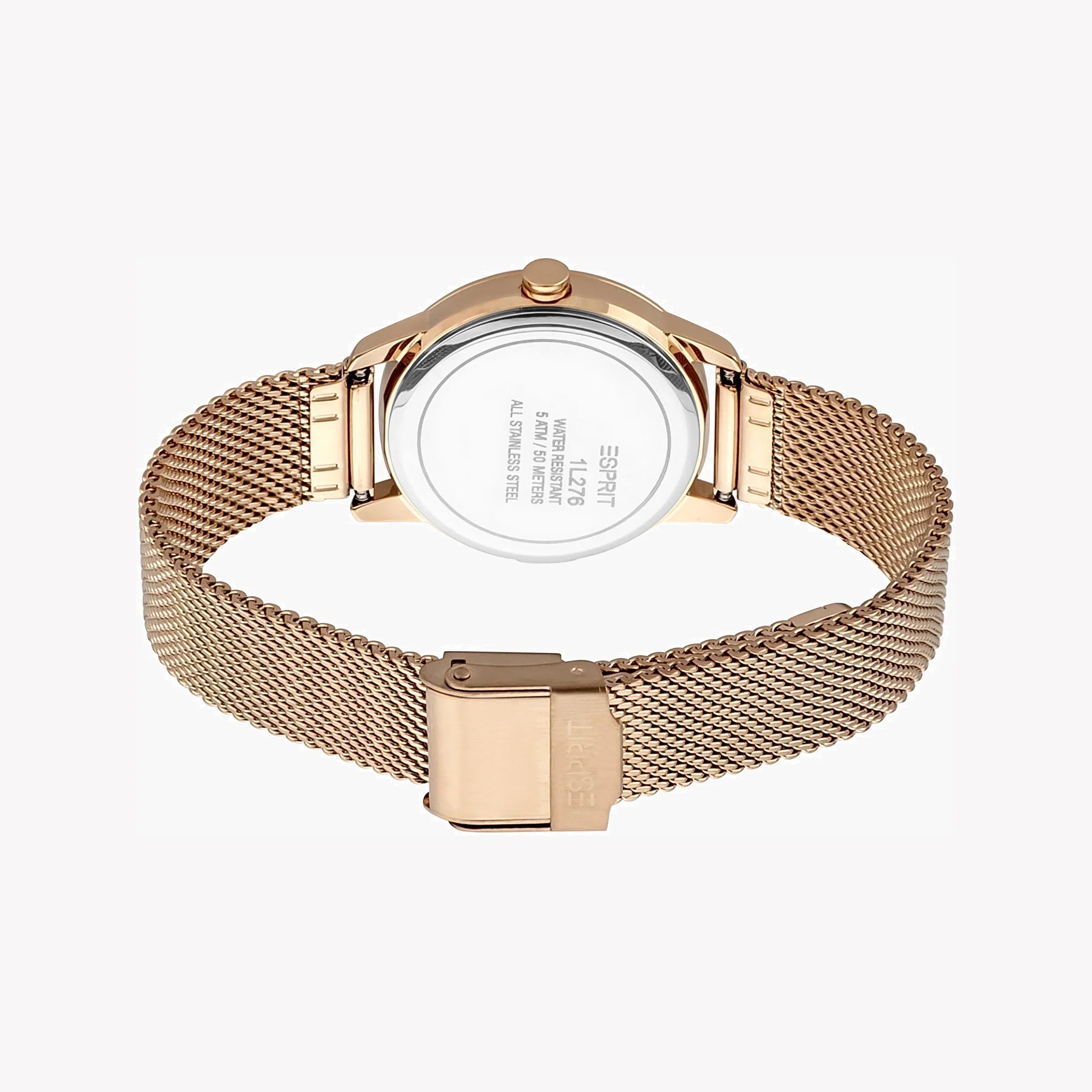Esprit Women's Rose Gold Stainless Steel Watch, Silver Dial | ES1L112M0035-2