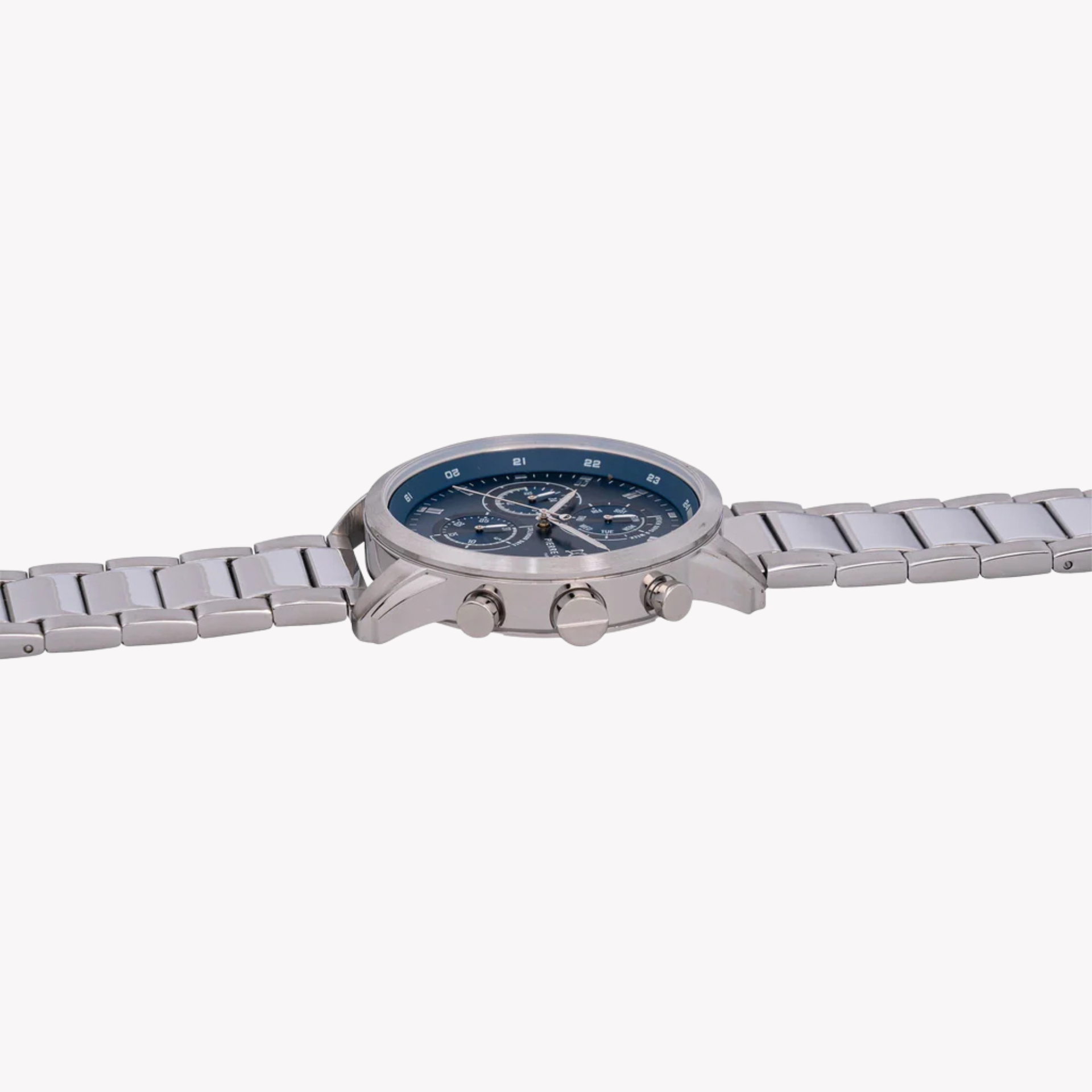 Pierre Cardin Men's Silver Metal Watch, Blue Dial | CCP.5005-1