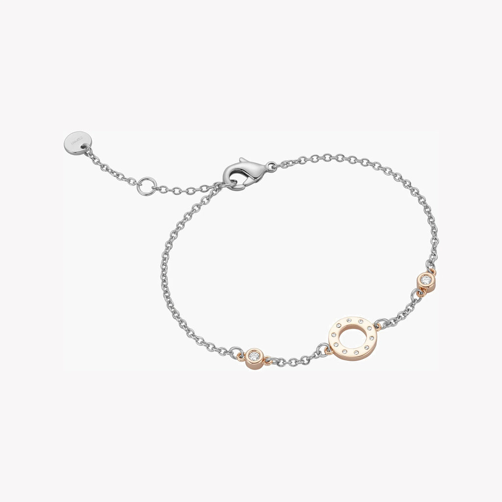 Esprit Women's Silver & Rose Gold Watch, Silver Dial | ES1L020M0015-4