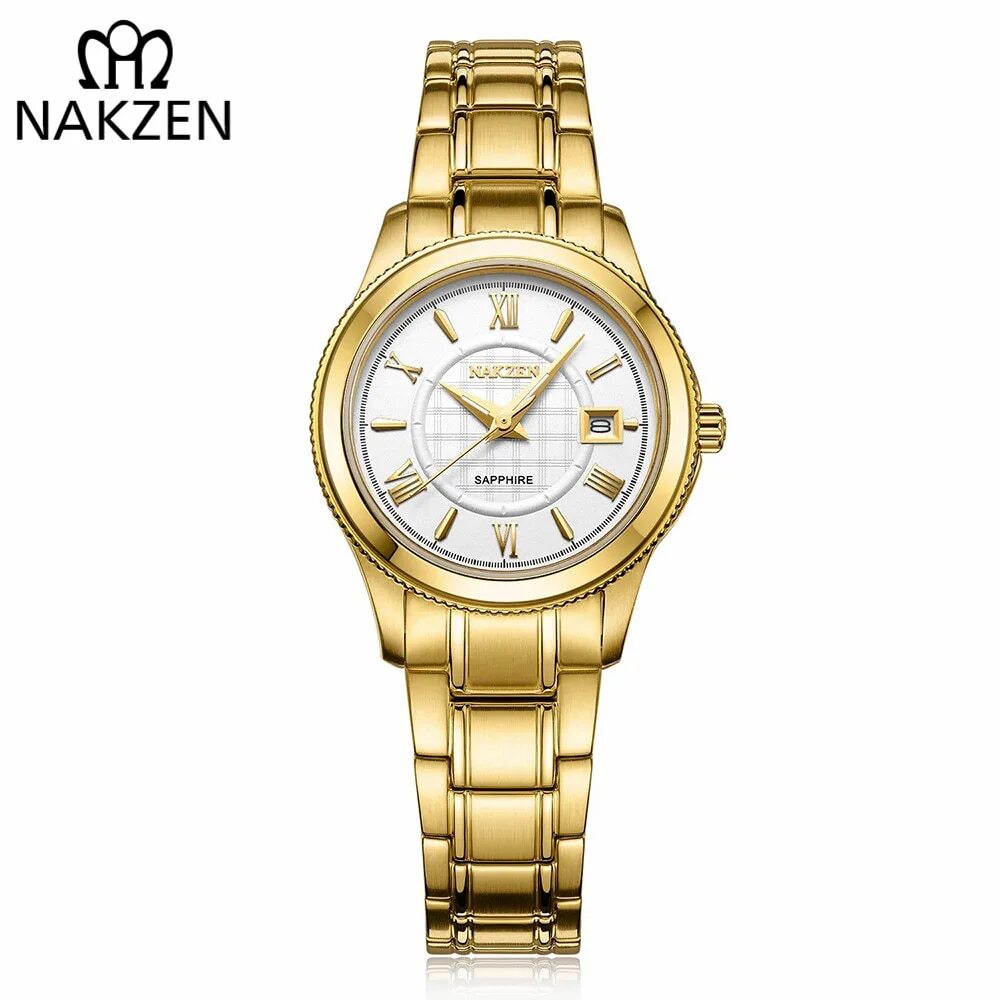 NAKZEN Brand Luxury Gold Bracelet Women Quartz Watch Ladies Fashion Dress Jewelry Gifts Wristwatch For Girls Female Clock 2018-1