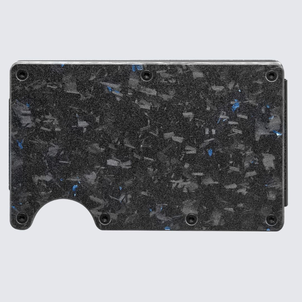 LORNE Forged Carbon Wallet I Matte Blue-2