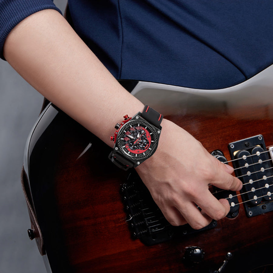 MEGIR Chronograph Sport Watch Men Silicone Military Wrist Watches Waterproof Date Clock Top Brand Quartz Watch Reloj Hombre 2051-5