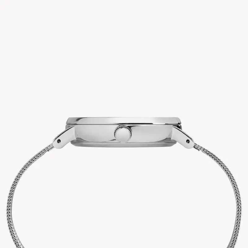 Timex Women's Silver Stainless Steel Watch, White Dial | TW2R26600-1