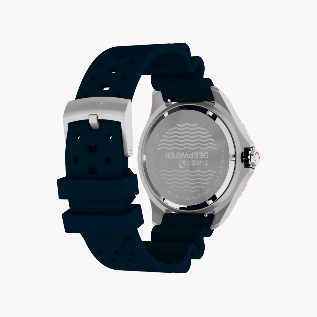 TIMEX Men's Silver/Blue Stainless Steel Watch | TW2W81500-2