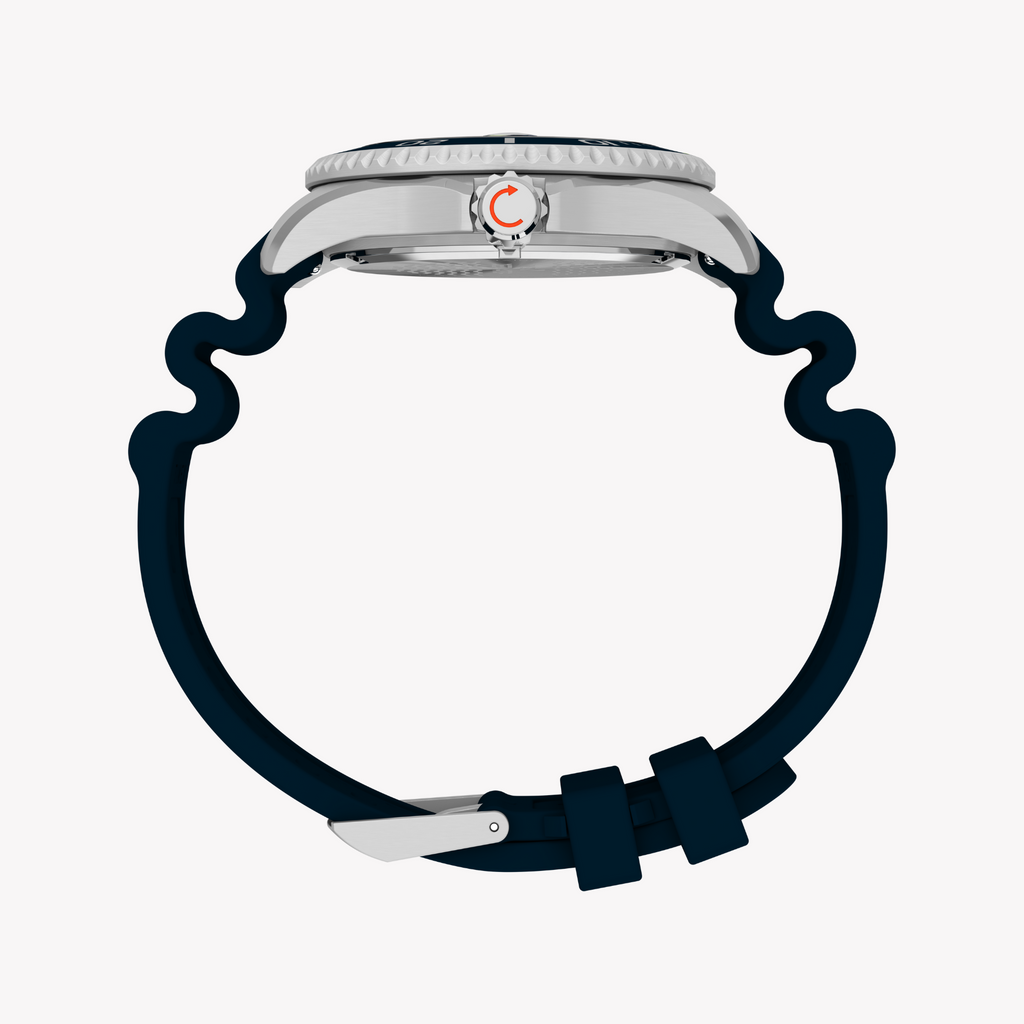 TIMEX Men's Silver/Blue Stainless Steel Watch | TW2W81500-1