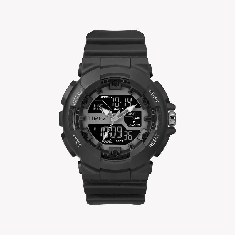 Timex Men's Black Resin Watch, Digital Dial | TW5M22500-0